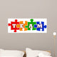 Team work concept with jigsaw puzzle Wall Decal