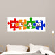 Team work concept with jigsaw puzzle Wall Decal