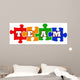 Team work concept with jigsaw puzzle Wall Decal
