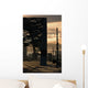 Silhouette Of Bridge Wall Mural