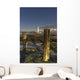 Wooden Posts And Lighthouse In Distance Wall Mural