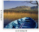 Row Boat Amongst Reeds On A Lake Wall Mural