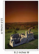 High Angle View Of An Old Ruin,With Expansive Landscape Wall Mural