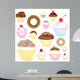 Cupcake Selection Wall Decal Sticker Set