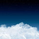 Clouds and Stars Blue Wall Decal