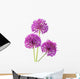 Three Alliums Ornamental Onions Wall Decal