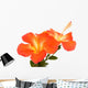 Orange Hibiscus Isoleted Wall Decal