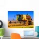 Harvester Tractor Working Rice Wall Decal