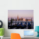 Gondolas On Canal, Church Of St Giorgio Maggiore In Background Wall Mural