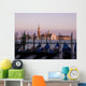 Gondolas On Canal, Church Of St Giorgio Maggiore In Background Wall Mural