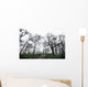 Low Angle View Of Eerie Tree Silhouettes Wall Mural