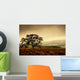 Lone Tree In Field Wall Mural