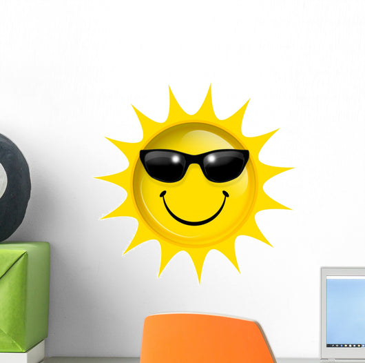 Cool Smiling Sun Wall Decal