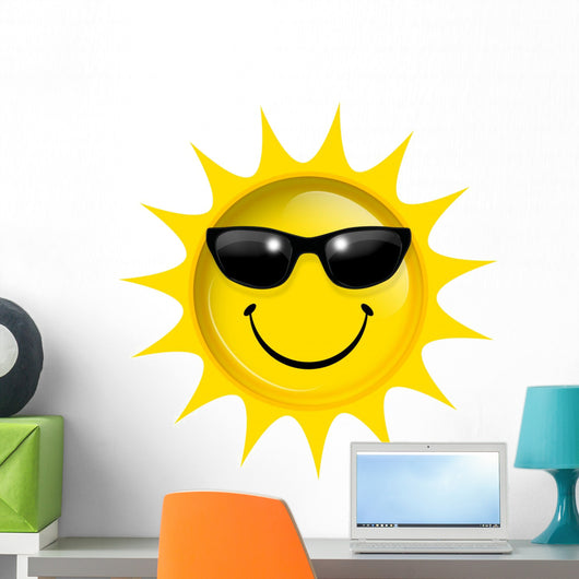 Cool Smiling Sun Wall Decal