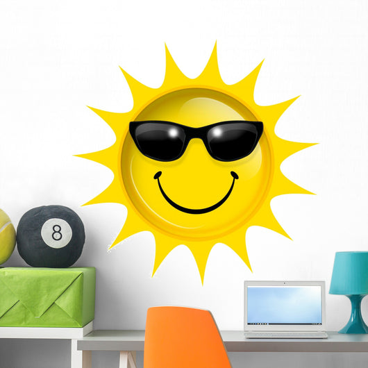 Cool Smiling Sun Wall Decal