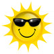 Cool Smiling Sun Wall Decal