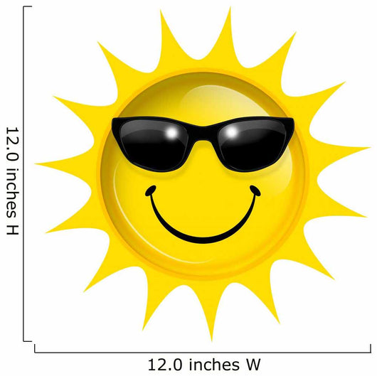 Cool Smiling Sun Wall Decal