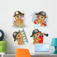 Clipart Illustration Teddy Bear Wall Decal Sticker Set