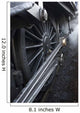Close-Up Of Steam Engine Train Wheel Wall Mural