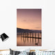 Sunset Over A Dock In The Lake, England Wall Mural
