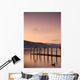 Sunset Over A Dock In The Lake, England Wall Mural