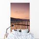 Sunset Over A Dock In The Lake, England Wall Mural
