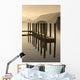 Wooden Dock In The Lake At Sunset, Cumbria, England Wall Mural