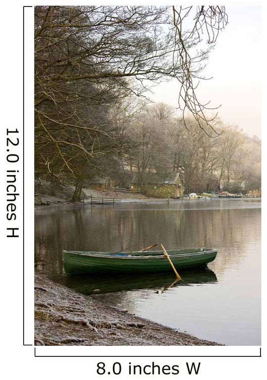 Rowboat Sitting At The Shore Of A Lake, Cumbria, England Wall Mural