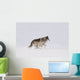 Wolf Running In The Snow Wall Mural