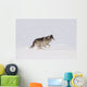 Wolf Running In The Snow Wall Mural