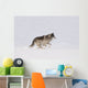 Wolf Running In The Snow Wall Mural