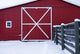 Red Barn With Snow Wall Mural