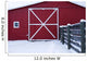 Red Barn With Snow Wall Mural