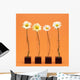 Four Flowers Wall Mural