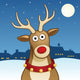 rudolph rednose reindeer Wall Mural