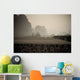 Field In Mountain Area, Toned Image Wall Mural
