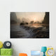 Frozen Pond In Mountain Area Wall Mural