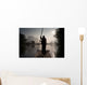 Man On Raft In Mountain Area Wall Mural