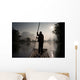 Man On Raft In Mountain Area Wall Mural