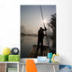 Man On Raft In Mountain Area Wall Mural