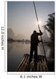 Man On Raft In Mountain Area Wall Mural