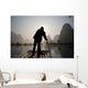 Man On Raft In Mountain Area Wall Mural
