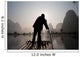 Man On Raft In Mountain Area Wall Mural