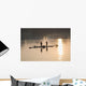 Men On A Raft Fishing Wall Mural