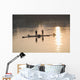 Men On A Raft Fishing Wall Mural