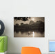 Men On A Raft Fishing Wall Mural