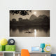 Men On A Raft Fishing Wall Mural