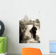 Man Walking Down Road With Water Buffalo Wall Mural