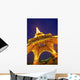 Eiffel Tower At Night Wall Mural