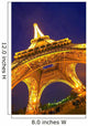 Eiffel Tower At Night Wall Mural